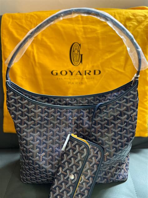 goyard hobo navy blue|Goyard bohemian hobo bag.